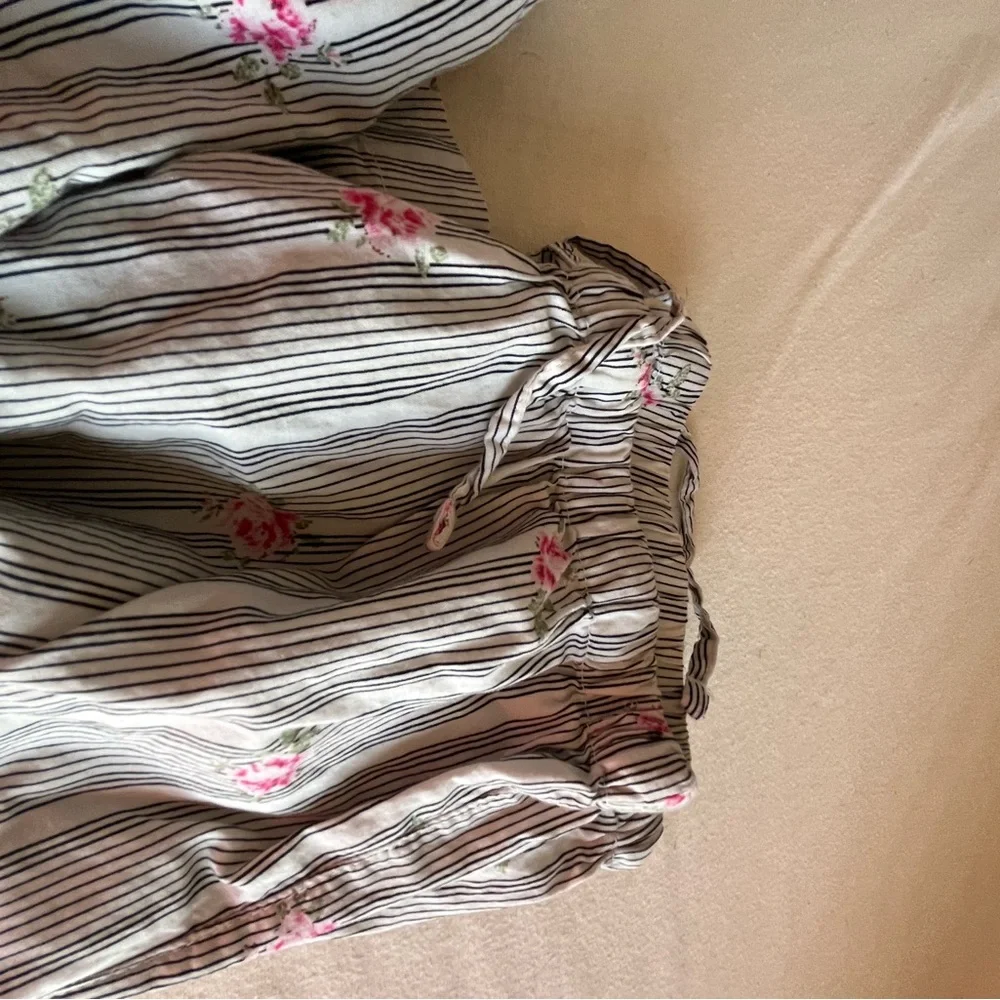 Petite 2 Piece Notched Collar Pajamas Set Cotton + Viscose